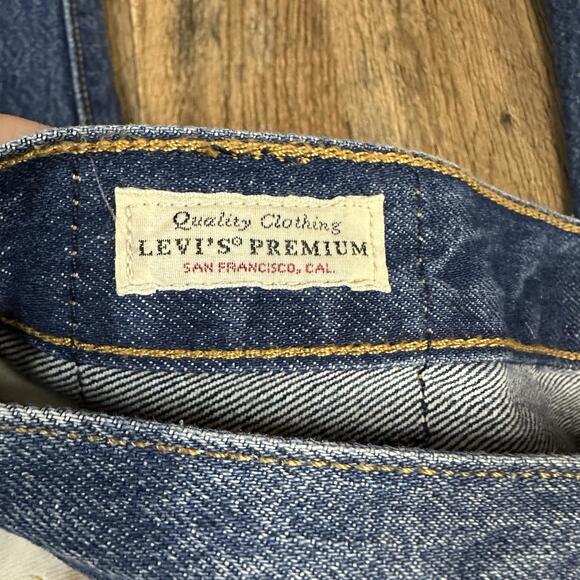 LEVI’S Premium 501 Cropped Moto Jean Color Block  Zipper Womens 30x28 Year 2018 - Picture 7 of 9